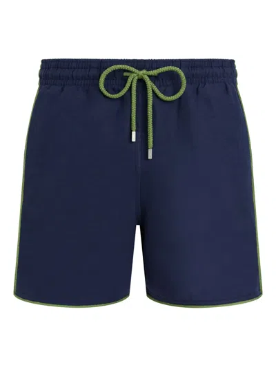 VILEBREQUIN DRAWSTRING PIPED-TRIM SWIM SHORTS
