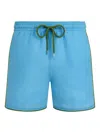 Vilebrequin Drawstring Piped-trim Swim Shorts In Blue