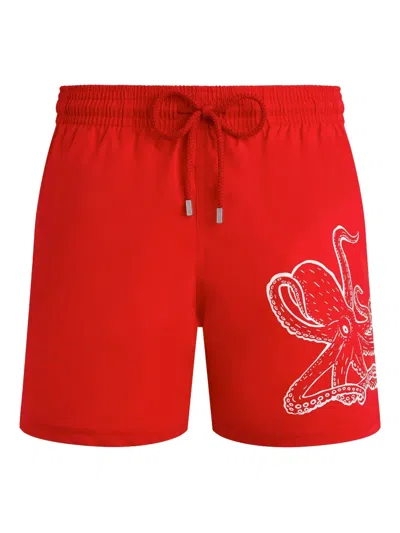 Vilebrequin Drawstring Swim Shorts In Red