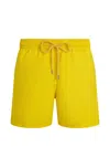 Vilebrequin Elastic Waist Swim Trunks In Yellow
