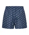 Vilebrequin Navy Blue Recycled Fabric Swimsuit In Blue