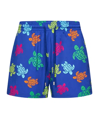 Vilebrequin Tortoise Print Swim Shorts In Blue