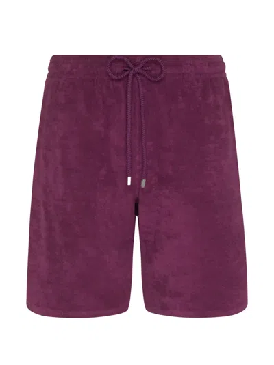 Vilebrequin Drawstring Terry Bermuda Shorts In Purple