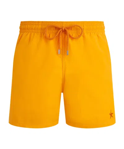 Vilebrequin Swim Shorts Starfish Art Water-reactive In Orange