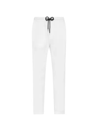 Vilebrequin Drawstring-waist Stretch-cotton Trousers In White