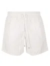 Vilebrequin Elastic Drawstring Waist Plain Shorts In White