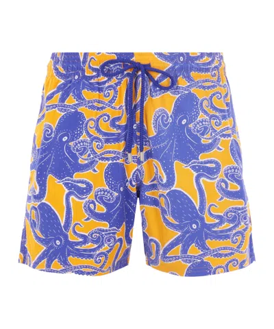 Vilebrequin Elastic Waist Swim Trunks In Blue