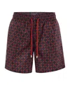 Vilebrequin Mahina Patterned Beach Shorts In Burgundy