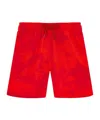 Vilebrequin Elastic Waist Swimming Trunks In Red