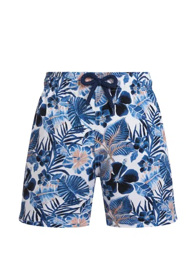 Vilebrequin Kids' Elasticated Floral Swim Shorts In Multi