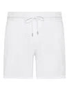 Vilebrequin Moorea Swim Shorts With Elastic Waistband In White