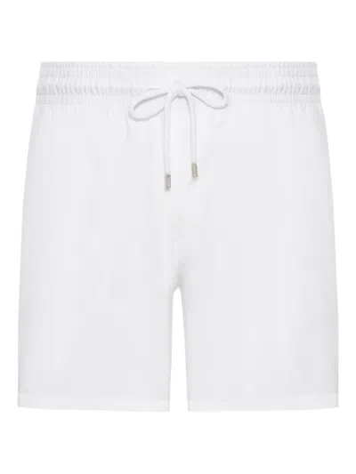 Vilebrequin Moorea Swim Shorts With Elastic Waistband In White