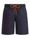 Vilebrequin Men Long Swim Shorts Micro Ronde Des Tortues In Multi