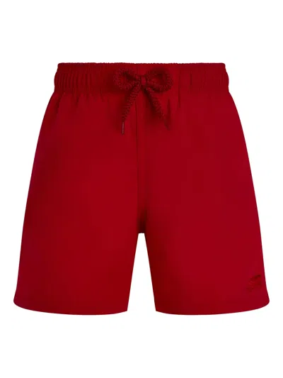 Vilebrequin Kids' Elasticated-waistband Swim Shorts In Red