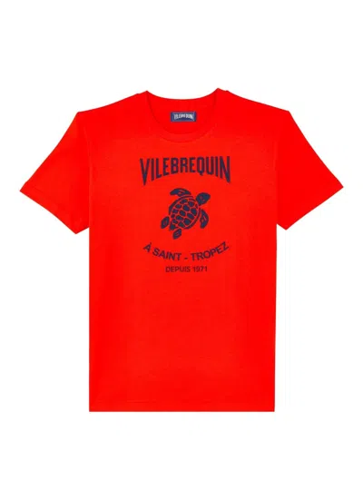 Vilebrequin Embossed Logo T-shirt In Red