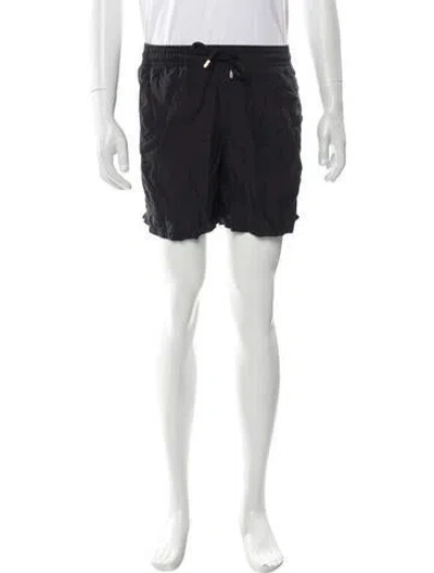 Pre-owned Vilebrequin Embroidered Accent Swim Trunks In Blue