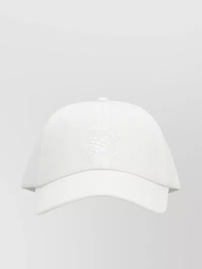 Vilebrequin Embroidered Baseball Cap Adjustable Size In White