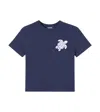 Vilebrequin Embroidered Cotton Jersey T-shirt In Blue
