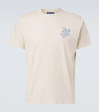 Vilebrequin Embroidered Cotton Jersey T-shirt In Nude