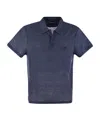 Vilebrequin Short-sleeved Linen Polo Shirt In Blue