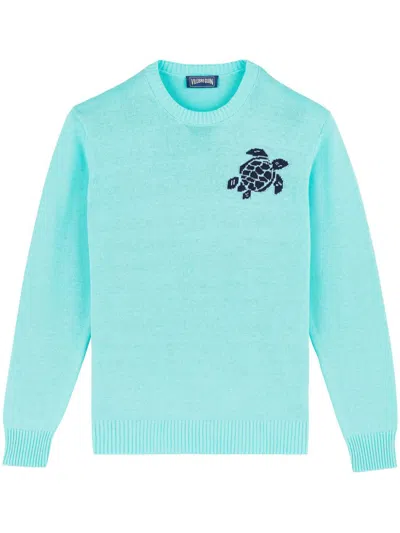 Vilebrequin Embroidered-logo Sweater In Blue