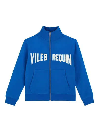 Vilebrequin Kids' Embroidered-logo Zip-up Sweatshirt In Blue