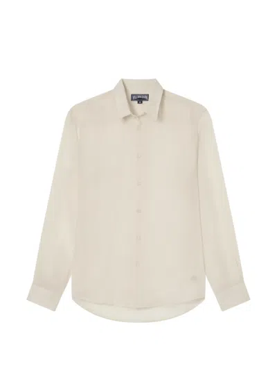 Vilebrequin Embroidered Long-sleeve Shirt In White
