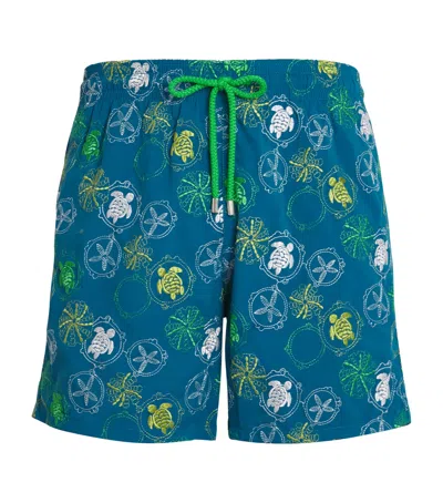Vilebrequin Embroidered Mistral Swim Shorts In Multi