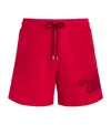 Vilebrequin Embroidered Motu Swim Shorts In Red