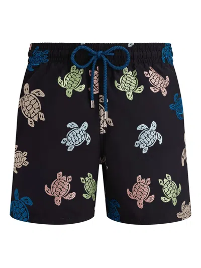 Vilebrequin Embroidered Swim Shorts In Black