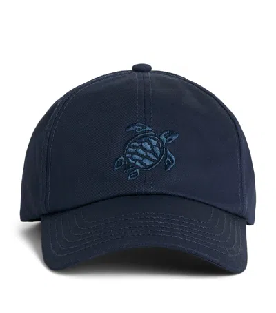 Vilebrequin Embroidered Turtle Baseball Cap In Blue