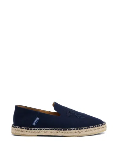 Vilebrequin Embroidered Turtle Boat Shoes In Blue