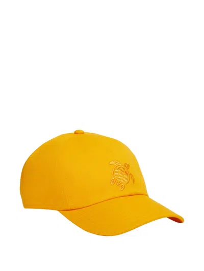 Vilebrequin Embroidered-turtle Cap In Yellow