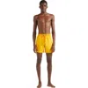Vilebrequin Bermuda Mare In Nylon Giallo Uomo In Bleu Marine