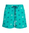 Vilebrequin Embroidered-turtle Mistral Swim Shorts In Blue