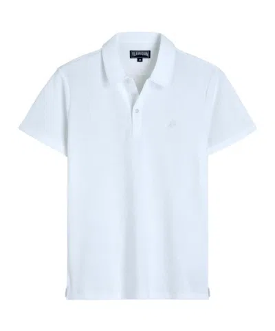 Vilebrequin Embroidered Turtle Piqué Polo Shirt In Blue
