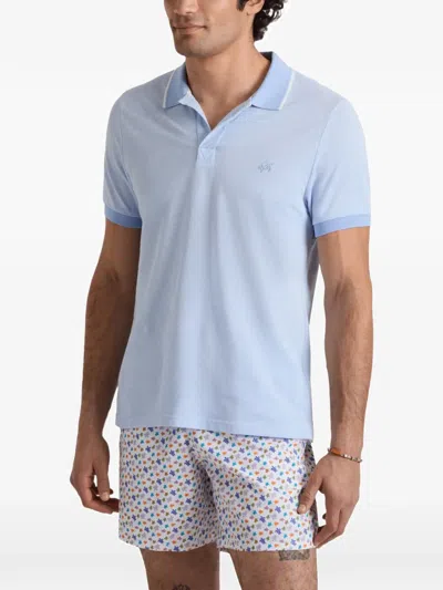 Vilebrequin Embroidered Turtle Polo Shirt In Blue