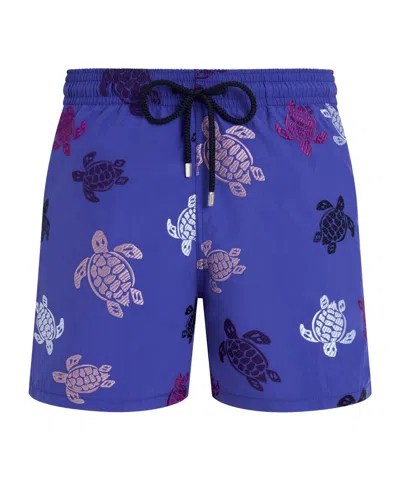Vilebrequin Embroidered Turtle Swim Shorts In Blue