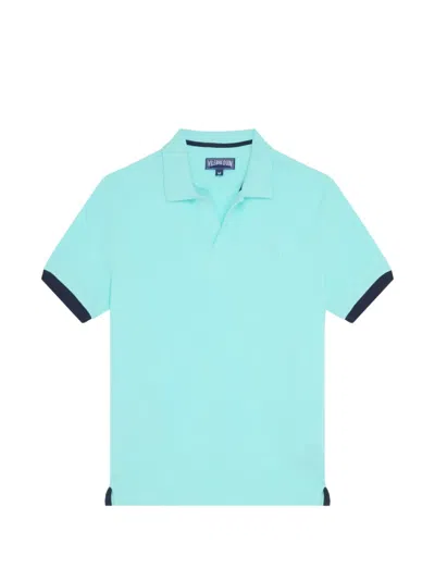 Vilebrequin Embroidered-logo Polo Shirt In Blue