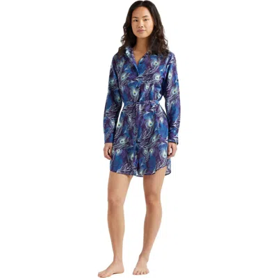 Vilebrequin Eyes Of The Wind Cotton-silk Shirtdress In Blue