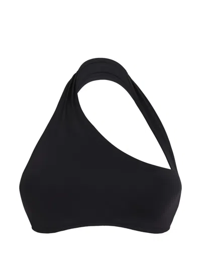 Vilebrequin Fania Asymmetric Halter-neck Bikini Top In Black