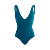 Vilebrequin Solid Halter One-piece Swimsuit In Blue