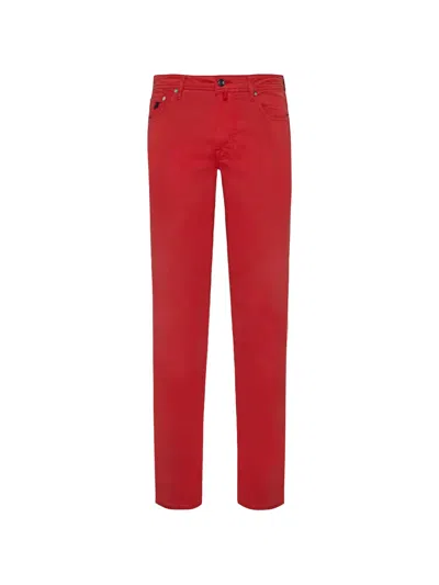 Vilebrequin Five-pocket Regular Trousers In Red