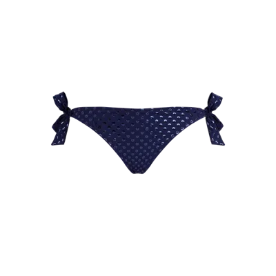 Vilebrequin Relief Sparkling Bikini Bottom In Blau