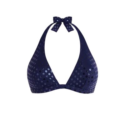 Vilebrequin Relief Sparkling Bikinioberteil In Blau