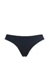 Vilebrequin Flocked Turtle-embroidered Bikini Bottom In Blue