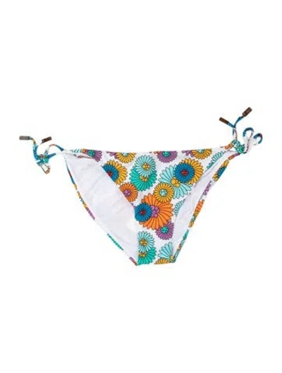 Pre-owned Vilebrequin Floral Print Bottoms In Blue/white