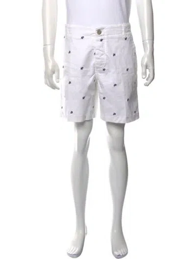 Pre-owned Vilebrequin Floral Print Chino Shorts In White