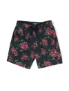 Vilebrequin Floral-print Drawstring Swimming Shorts In Blue