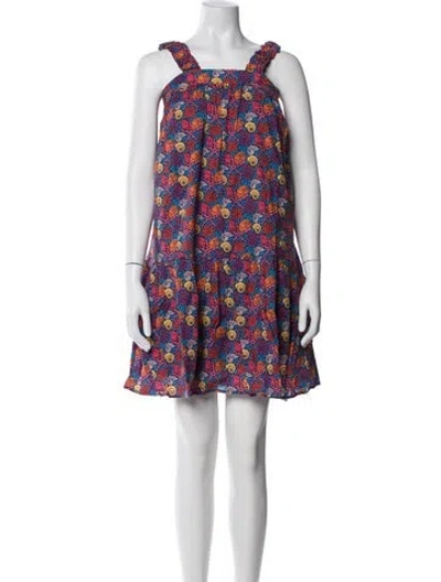 Pre-owned Vilebrequin Floral Print Mini Dress W/ Tags In Multicolor